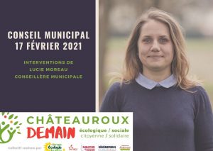 Les interventions de Lucie Moreau lors du conseil municipal du 17 février 2021 1