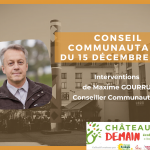 Interventions de Maxime Gourru au conseil communautaire du 15 décembre 2021