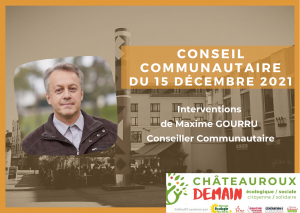 Read more about the article Interventions de Maxime Gourru au conseil communautaire du 15 décembre 2021