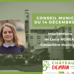 Interventions de Lucie Moreau au conseil municipal du 14 décembre 2021