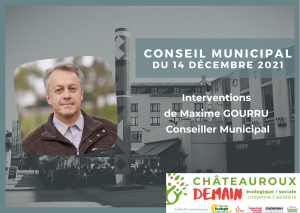 Read more about the article Interventions de Maxime Gourru au conseil municipal du 14 décembre 2021