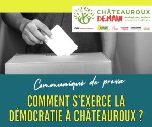 Communiqué de presse - Comment s’exerce la démocratie à Châteauroux ? 1