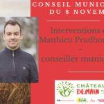 Interventions de Matthieu Prudhomme au Conseil Municipal du 8 novembre 2022
