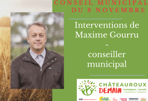 Interventions de Maxime Gourru au Conseil Municipal du 8 novembre 2022 1