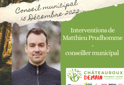 Interventions de Matthieu Prudhomme au Conseil Municipal du 15 décembre 2022 1