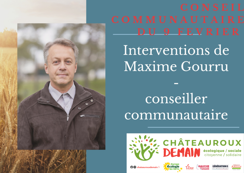 Lire la suite à propos de l’article Interventions de Maxime Gourru au conseil communautaire du 9 Février 2023