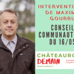 Interventions de Maxime Gourru au conseil communautaire du 16 mai 2023
