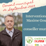 Interventions de Maxime Gourru au conseil municipal du 26 septembre 2023