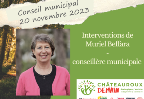 Interventions de Muriel Beffara au Conseil Municipal du 20 novembre 2023 1