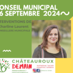 Interventions de Charline Laurent au conseil municipal du 26 septembre 2024