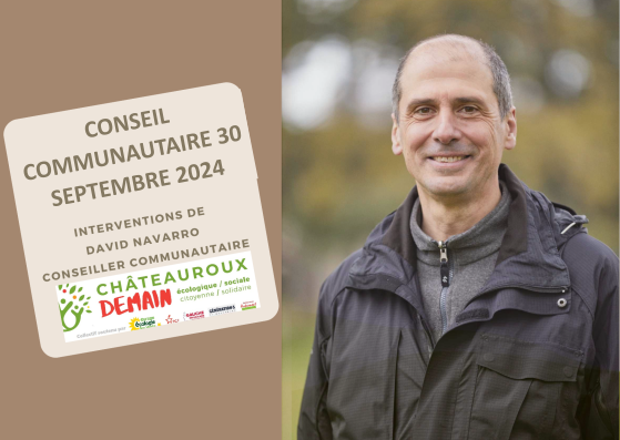 Lire la suite à propos de l’article Interventions de David Navarro au conseil communautaire du 30 septembre 2024