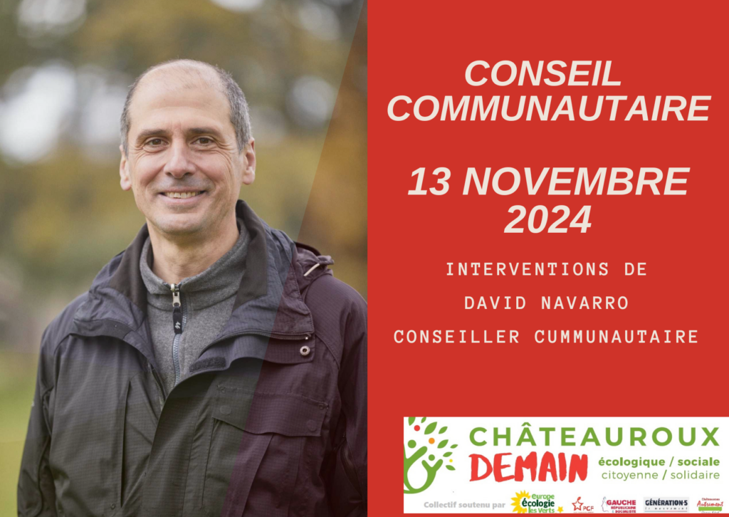 Interventions de David Navarro au conseil communautaire du 13 novembre 2024 1