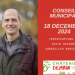 Interventions de David Navarro au conseil municipal du 18 décembre 2024