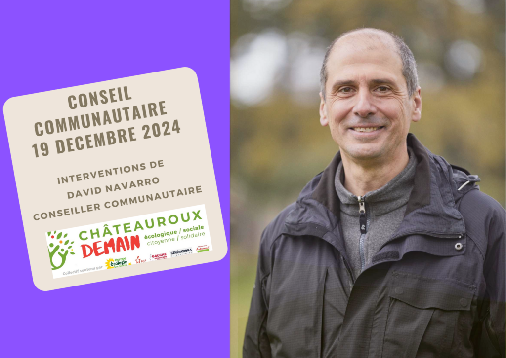 Lire la suite à propos de l’article Interventions de David Navarro au conseil communautaire du 19 décembre 2024