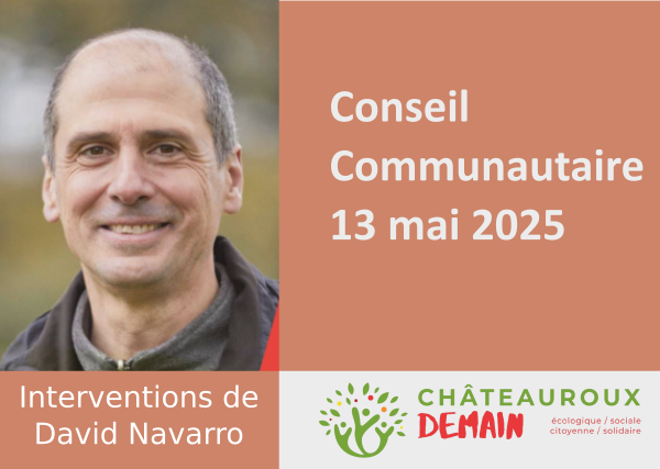 Interventions de David Navarro au conseil communautaire du 13 mai 2025 5 Interventions de David Navarro au conseil communautaire du 13 mai 2025 1