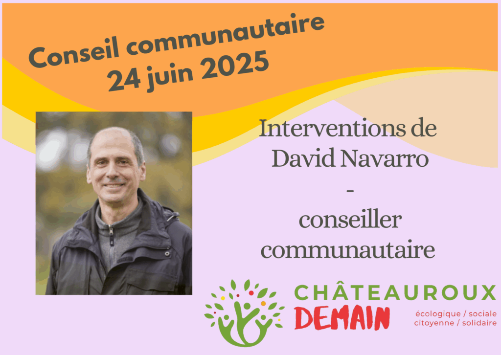 Lire la suite à propos de l’article Interventions de David Navarro au conseil communautaire du 24 juin 2025