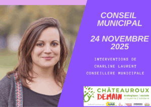 Lire la suite à propos de l’article Interventions de Charline Laurent au conseil municipal du 24 novembre 2025