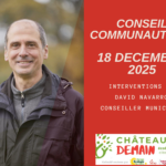 Interventions de David Navarro au conseil communautaire du 18 décembre 2025