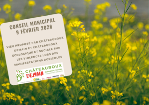 Lire la suite à propos de l’article Conseil municipal-Voeu sur les dégradations réalisées lors des manifestations agricoles